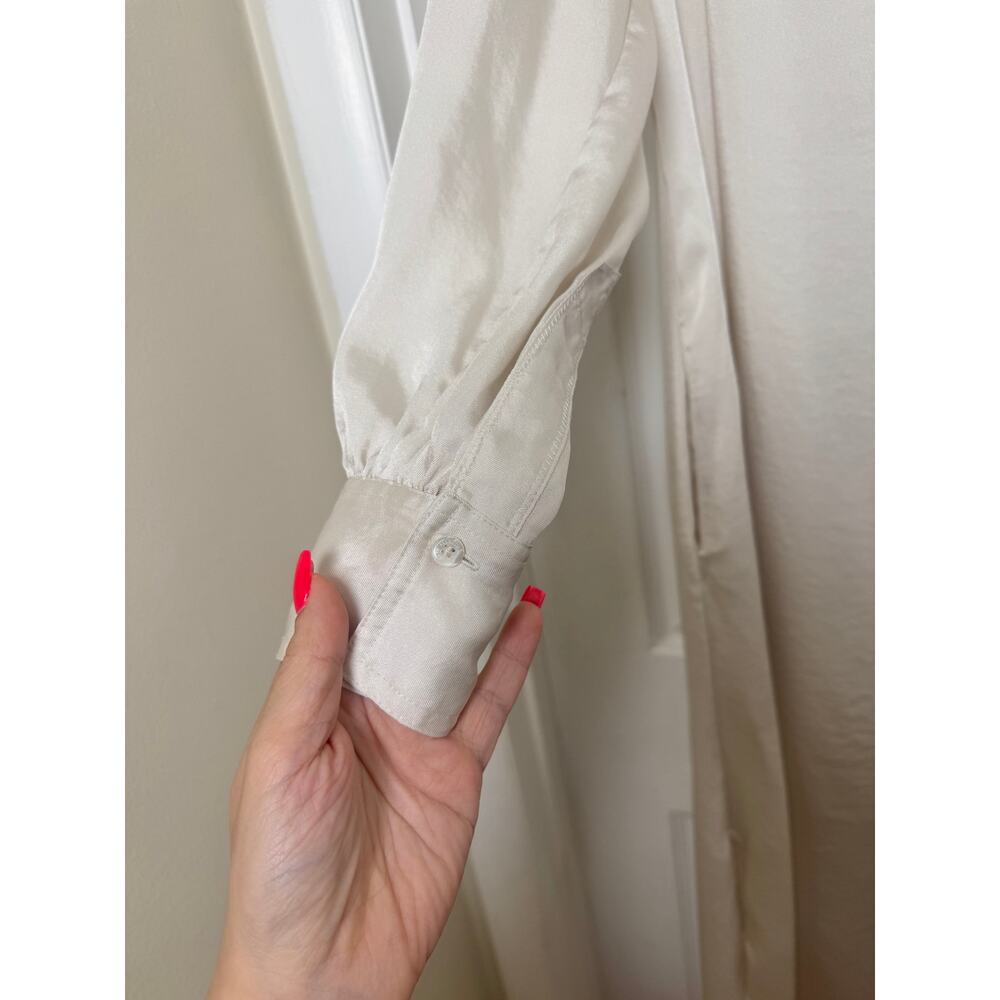 Allsaints Aga Shirt Dress Ivory - Size Medium - Picture 4 of 8
